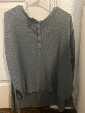 OFFLINE by Aerie Button Up Waffle Knit top